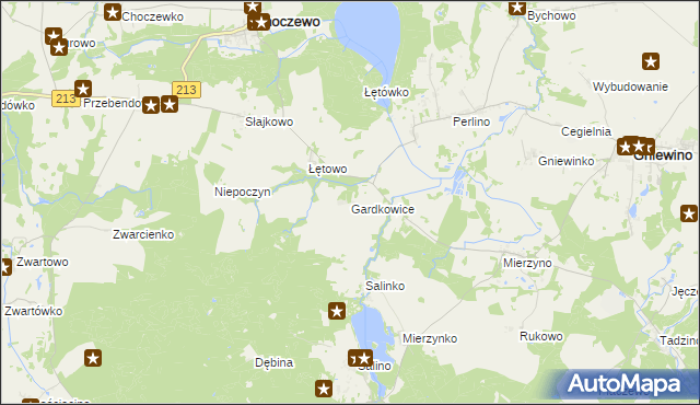 mapa Gardkowice, Gardkowice na mapie Targeo