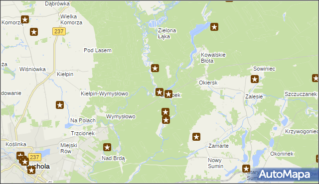 mapa Gołąbek gmina Cekcyn, Gołąbek gmina Cekcyn na mapie Targeo