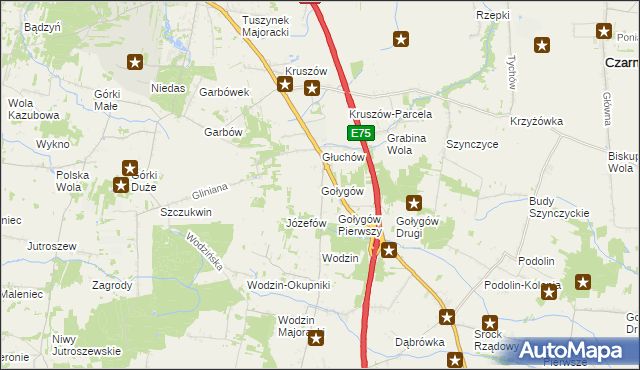 mapa Gołygów, Gołygów na mapie Targeo