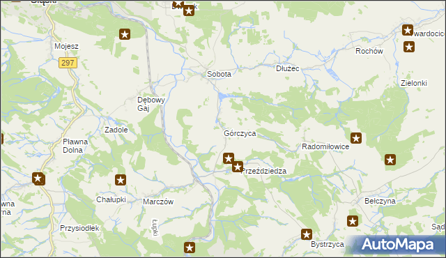 mapa Górczyca, Górczyca na mapie Targeo