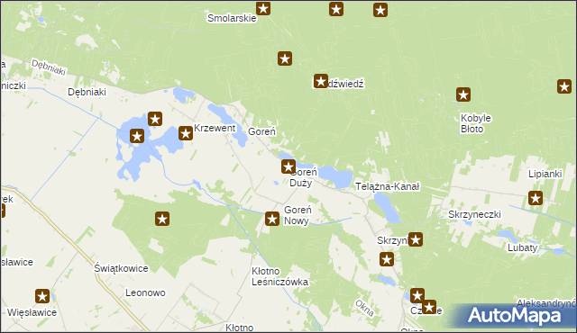 mapa Goreń Duży, Goreń Duży na mapie Targeo