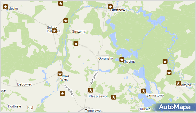mapa Goruńsko, Goruńsko na mapie Targeo