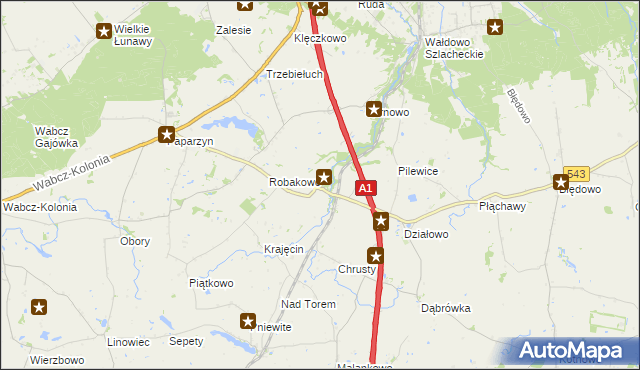 mapa Gorzuchowo gmina Stolno, Gorzuchowo gmina Stolno na mapie Targeo