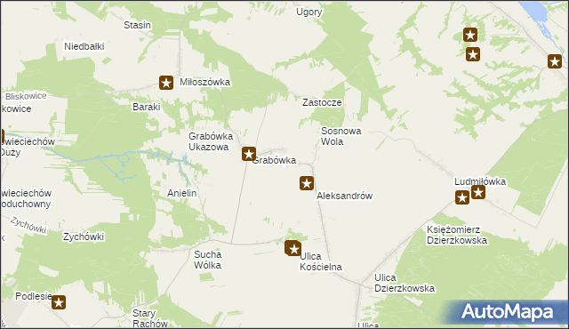 mapa Grabówka-Kolonia, Grabówka-Kolonia na mapie Targeo