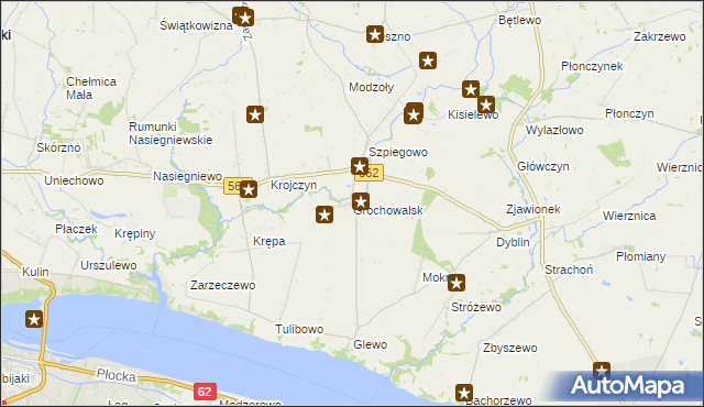 mapa Grochowalsk, Grochowalsk na mapie Targeo