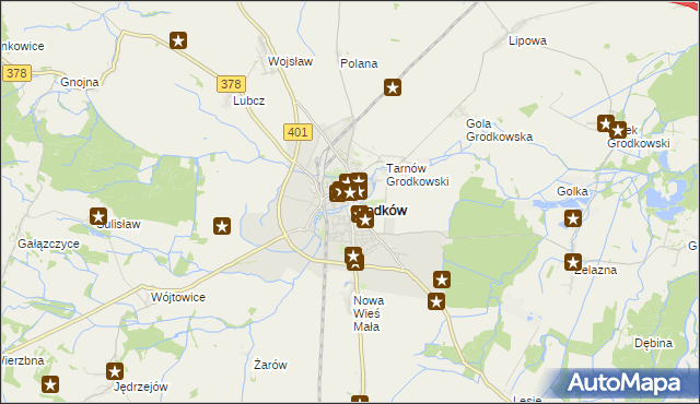 mapa Grodków powiat brzeski, Grodków powiat brzeski na mapie Targeo