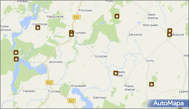 mapa Grodziec gmina Prabuty, Grodziec gmina Prabuty na mapie Targeo