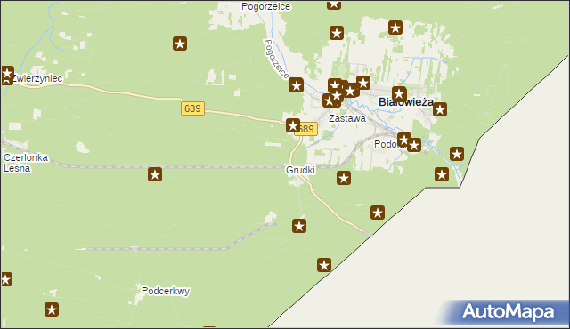 mapa Grudki, Grudki na mapie Targeo