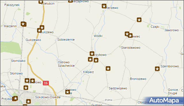 mapa Grzybowo gmina Września, Grzybowo gmina Września na mapie Targeo