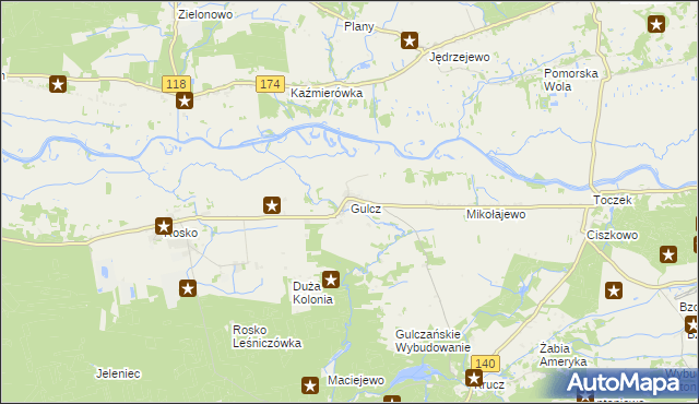 mapa Gulcz, Gulcz na mapie Targeo