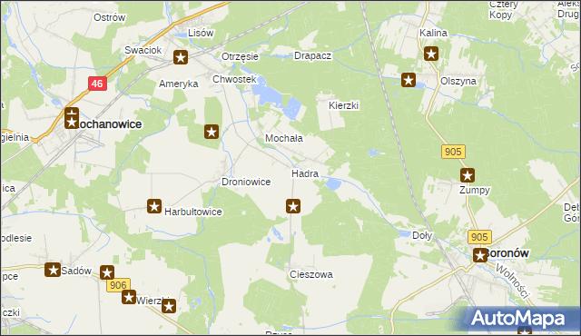 mapa Hadra, Hadra na mapie Targeo