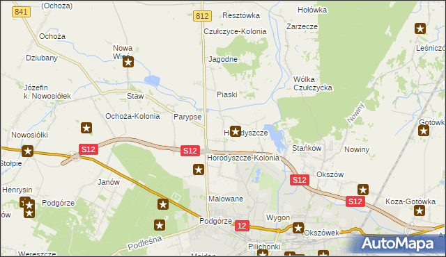 mapa Horodyszcze gmina Chełm, Horodyszcze gmina Chełm na mapie Targeo