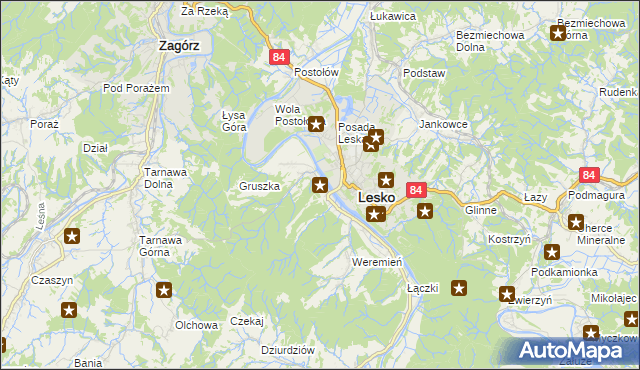 mapa Huzele, Huzele na mapie Targeo