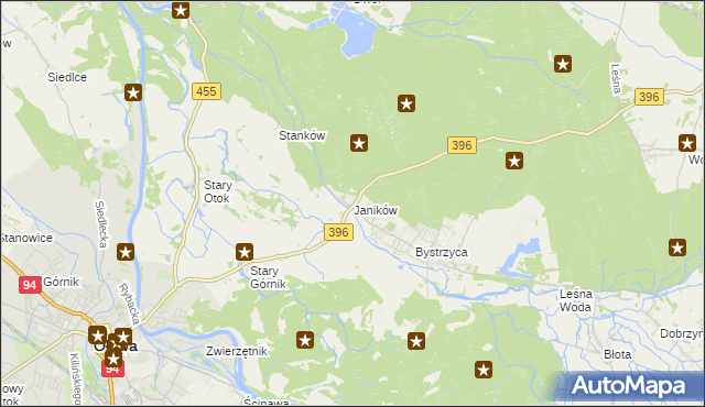 mapa Janików gmina Oława, Janików gmina Oława na mapie Targeo