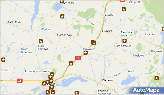 mapa Jankowice gmina Łasin, Jankowice gmina Łasin na mapie Targeo