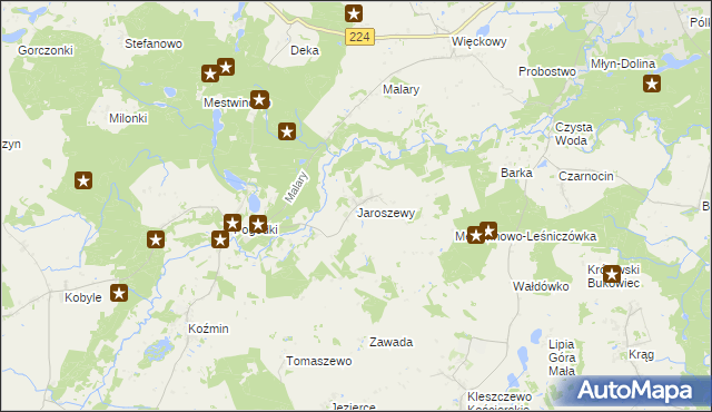 mapa Jaroszewy, Jaroszewy na mapie Targeo