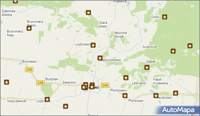 mapa Jaszczółtowo, Jaszczółtowo na mapie Targeo