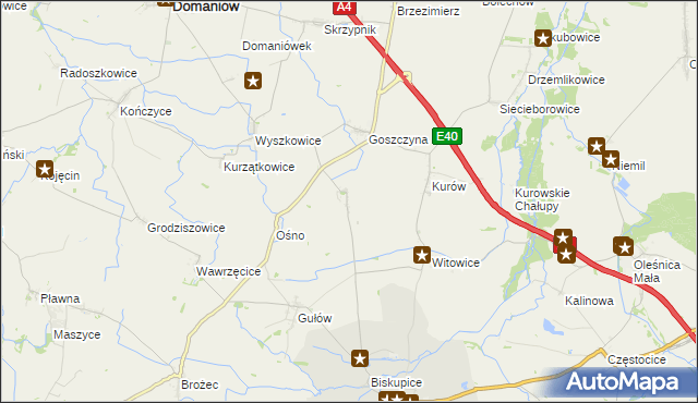 mapa Jędrzychowice gmina Wiązów, Jędrzychowice gmina Wiązów na mapie Targeo