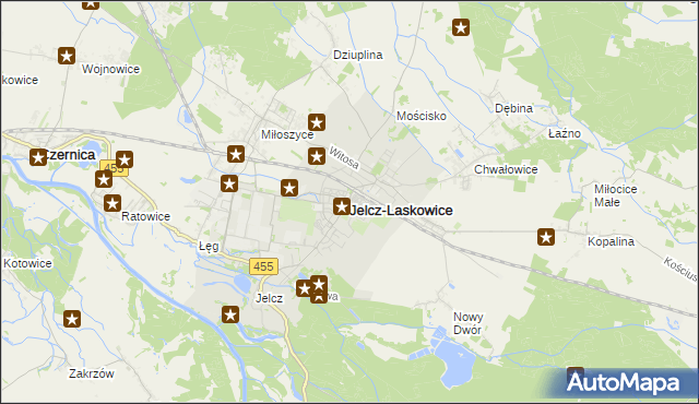 mapa Jelcz-Laskowice, Jelcz-Laskowice na mapie Targeo