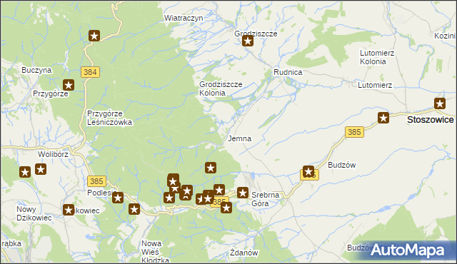 mapa Jemna, Jemna na mapie Targeo