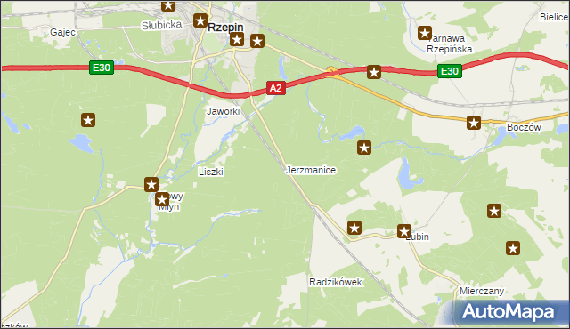 mapa Jerzmanice, Jerzmanice na mapie Targeo