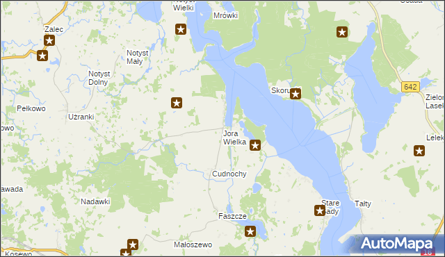 mapa Jora Wielka, Jora Wielka na mapie Targeo