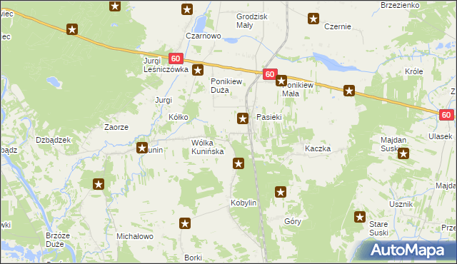 mapa Józefowo gmina Goworowo, Józefowo gmina Goworowo na mapie Targeo