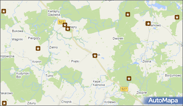 mapa Kalnik gmina Morąg, Kalnik gmina Morąg na mapie Targeo