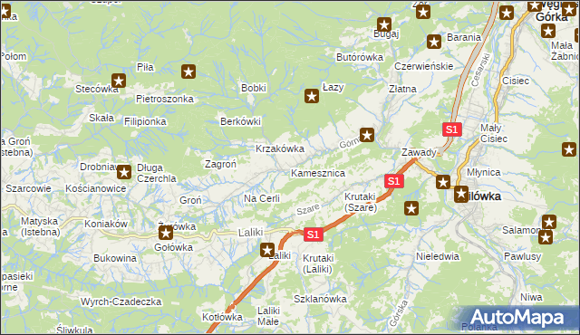 mapa Kamesznica, Kamesznica na mapie Targeo