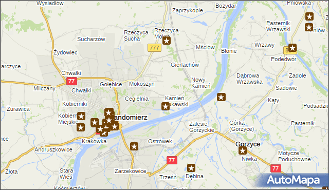 mapa Kamień Łukawski, Kamień Łukawski na mapie Targeo