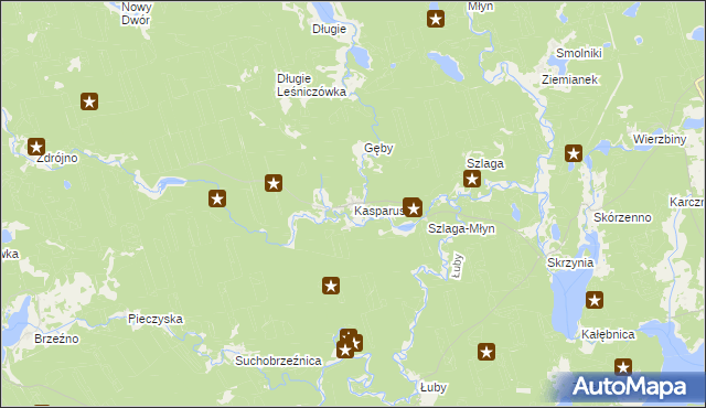 mapa Kasparus, Kasparus na mapie Targeo