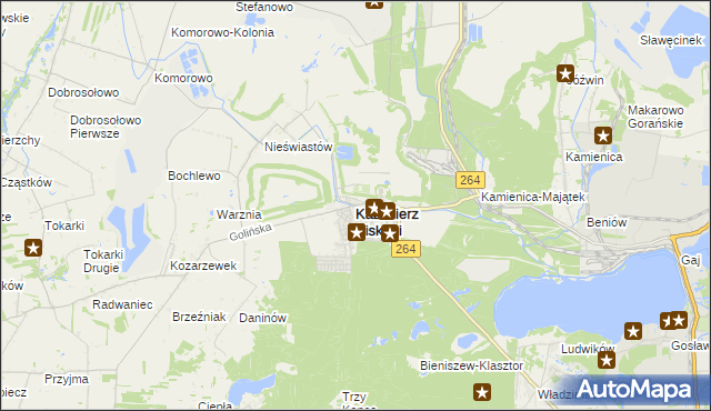 mapa Kazimierz Biskupi, Kazimierz Biskupi na mapie Targeo