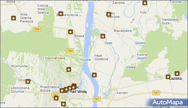 mapa Kępa Gostecka, Kępa Gostecka na mapie Targeo