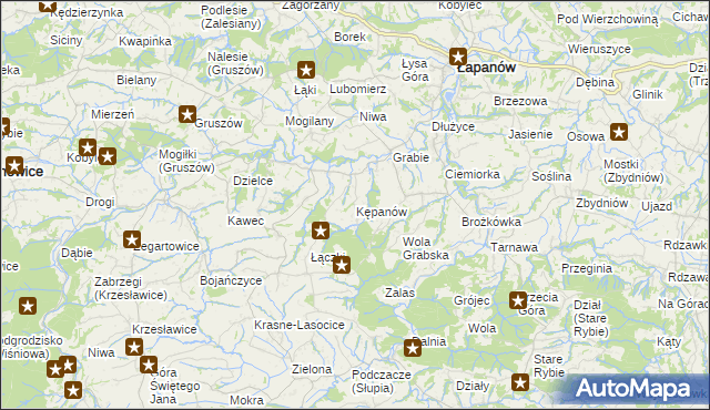 mapa Kępanów, Kępanów na mapie Targeo