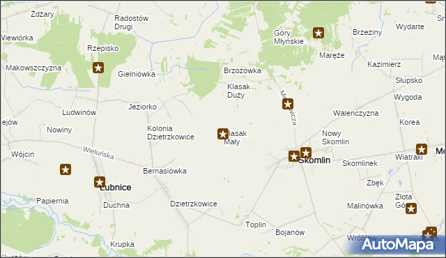 mapa Klasak Mały, Klasak Mały na mapie Targeo