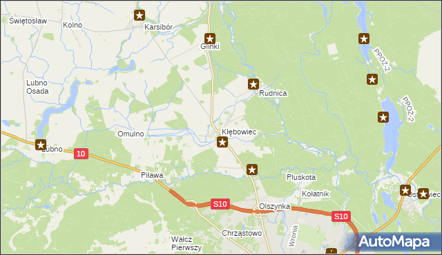 mapa Kłębowiec, Kłębowiec na mapie Targeo
