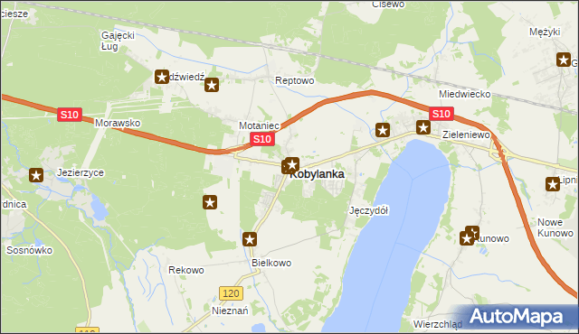 mapa Kobylanka powiat stargardzki, Kobylanka powiat stargardzki na mapie Targeo