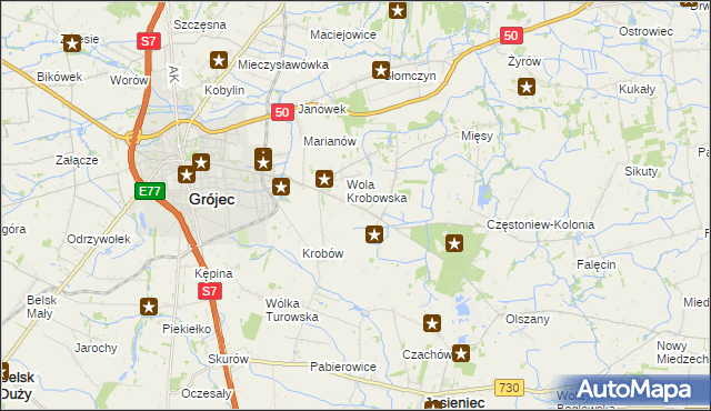 mapa Kociszew gmina Grójec, Kociszew gmina Grójec na mapie Targeo