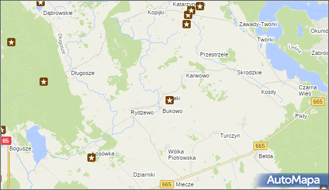 mapa Kołaki gmina Rajgród, Kołaki gmina Rajgród na mapie Targeo