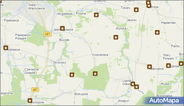 mapa Kościeliska, Kościeliska na mapie Targeo