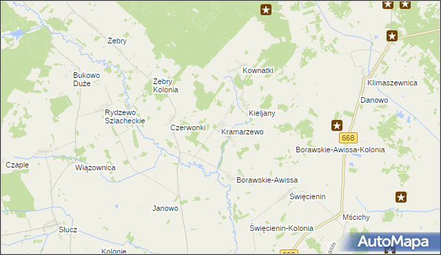 mapa Kramarzewo gmina Radziłów, Kramarzewo gmina Radziłów na mapie Targeo
