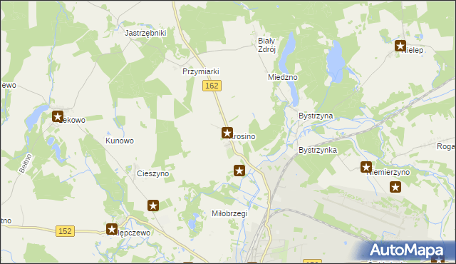 mapa Krosino gmina Świdwin, Krosino gmina Świdwin na mapie Targeo