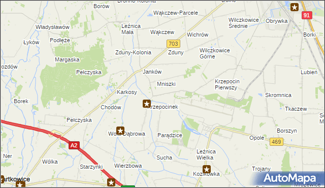 mapa Krzepocin Drugi, Krzepocin Drugi na mapie Targeo