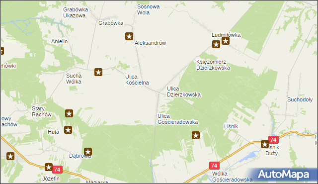 mapa Księżomierz, Księżomierz na mapie Targeo