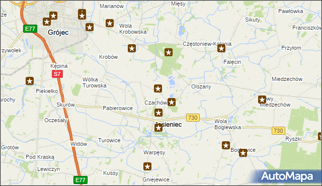 mapa Kurczowa Wieś, Kurczowa Wieś na mapie Targeo