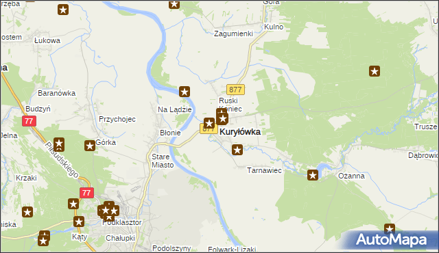 mapa Kuryłówka, Kuryłówka na mapie Targeo