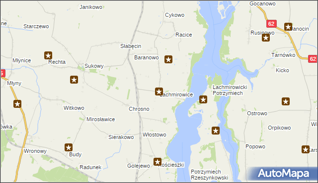mapa Lachmirowice, Lachmirowice na mapie Targeo