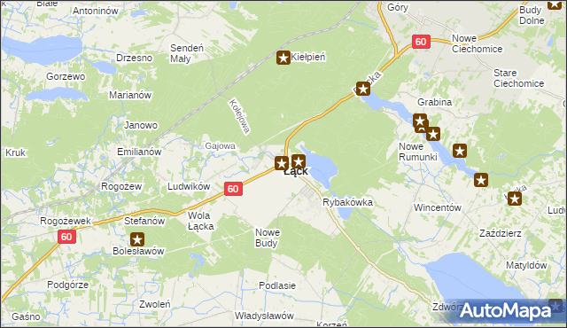 mapa Łąck, Łąck na mapie Targeo
