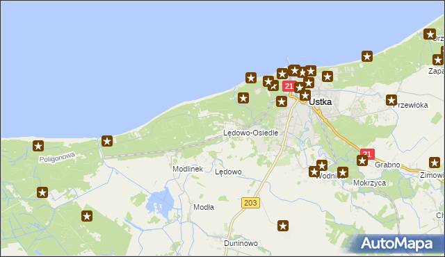 mapa Lędowo-Osiedle, Lędowo-Osiedle na mapie Targeo