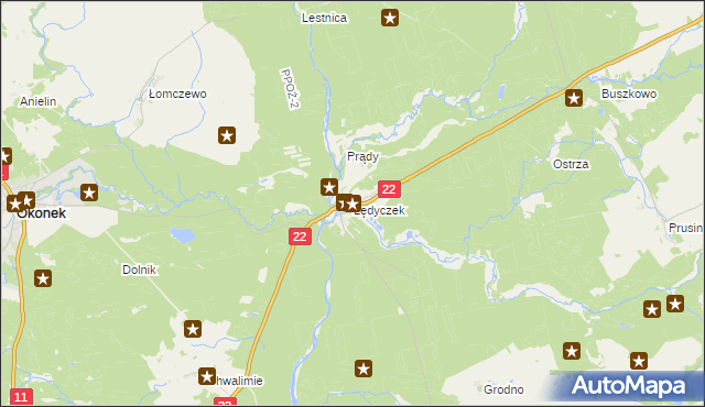 mapa Lędyczek, Lędyczek na mapie Targeo
